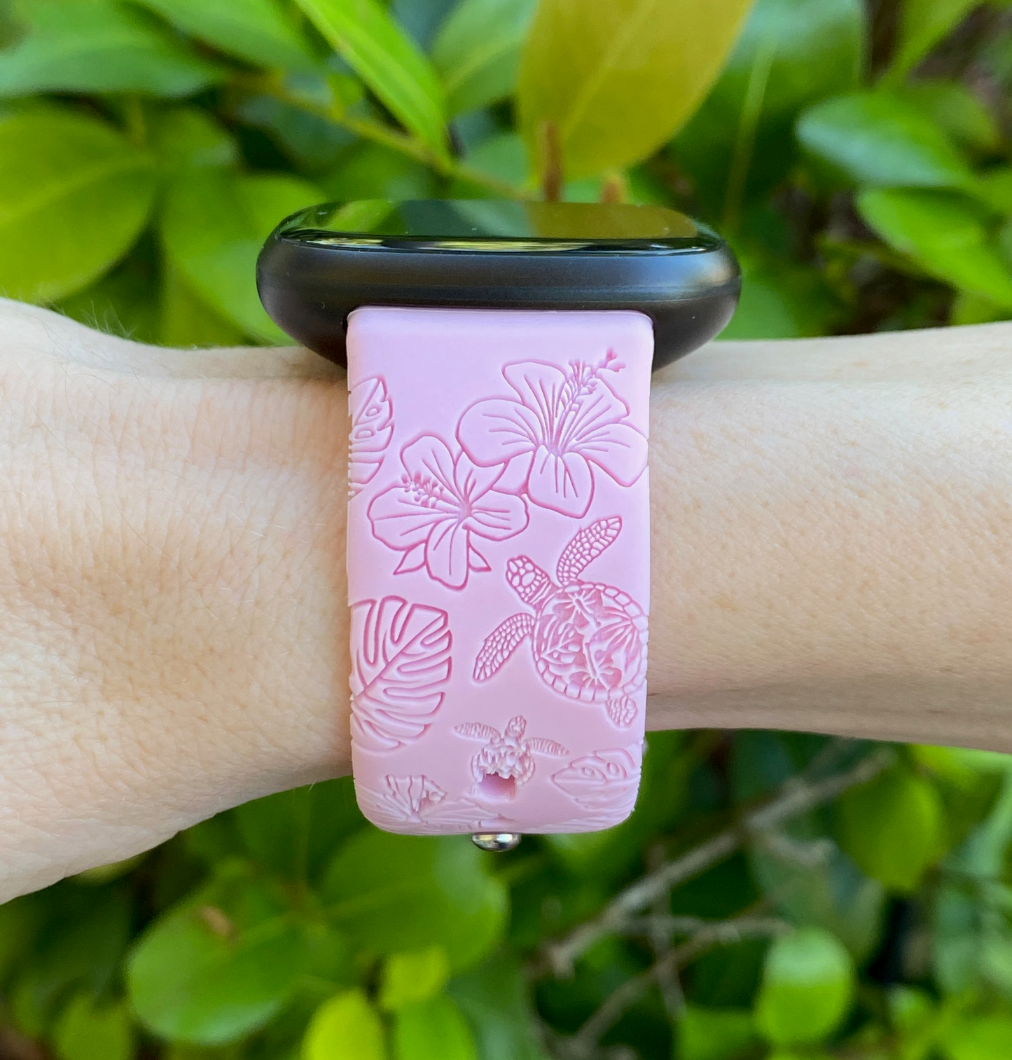 Hibiscus Turtles Fitbit Versa 3/Versa 4/Sense/Sense 2 Watch Band