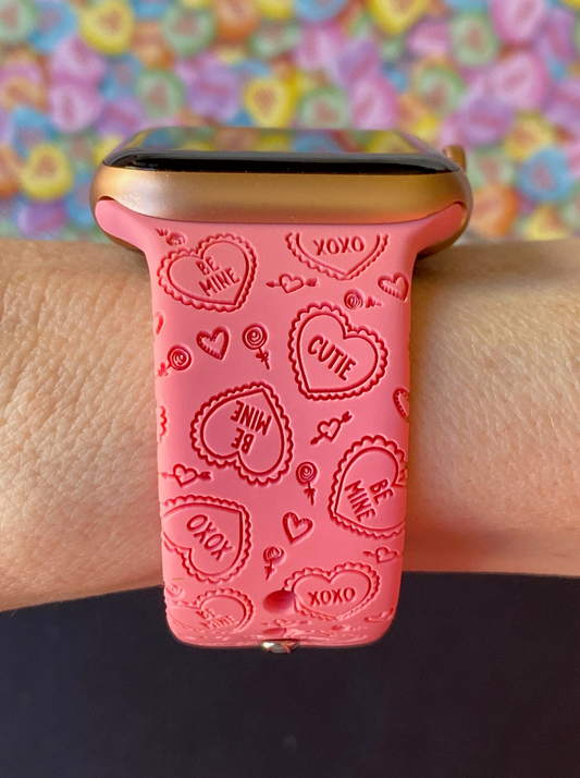 Candy Lace Hearts Watch Band For Apple Watch