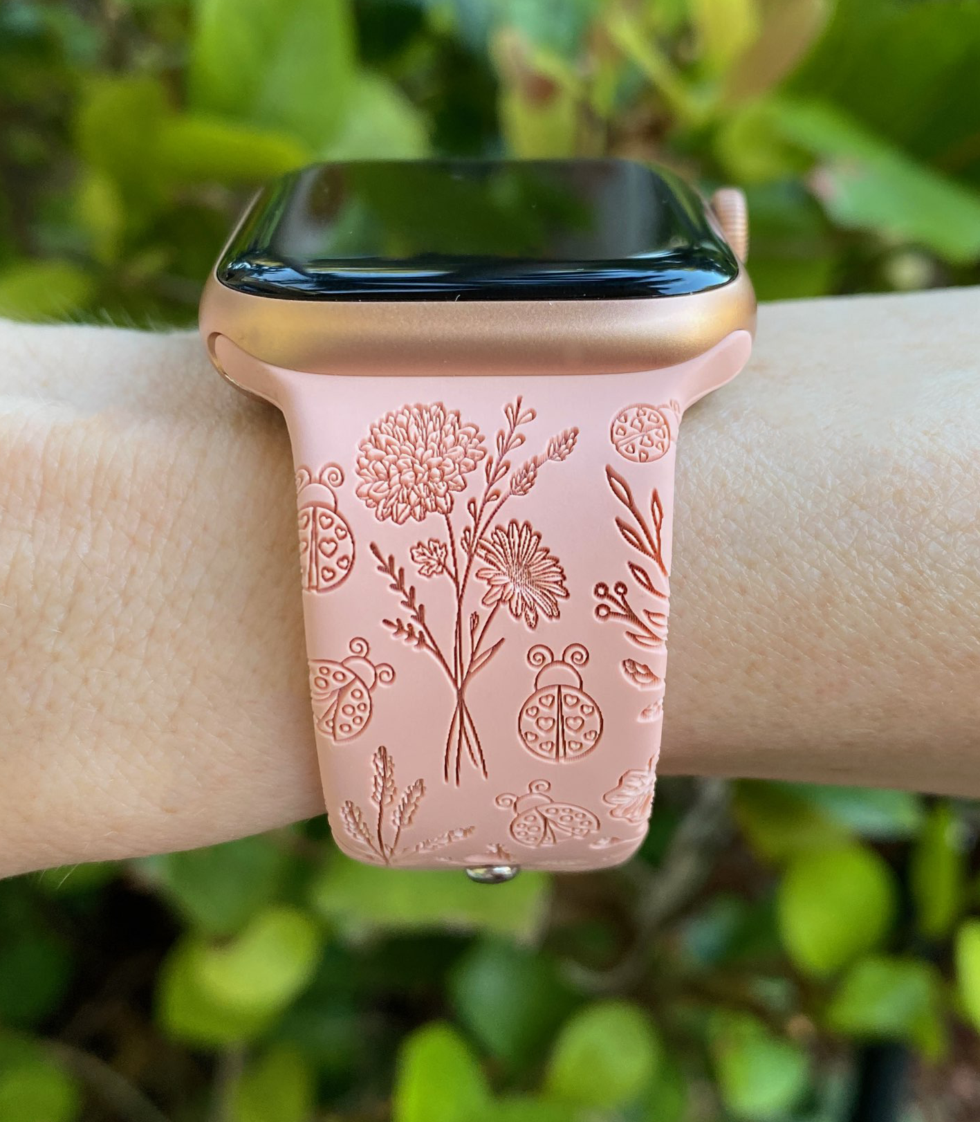 Wildflowers and Ladybugs Watch Band For Apple Watch