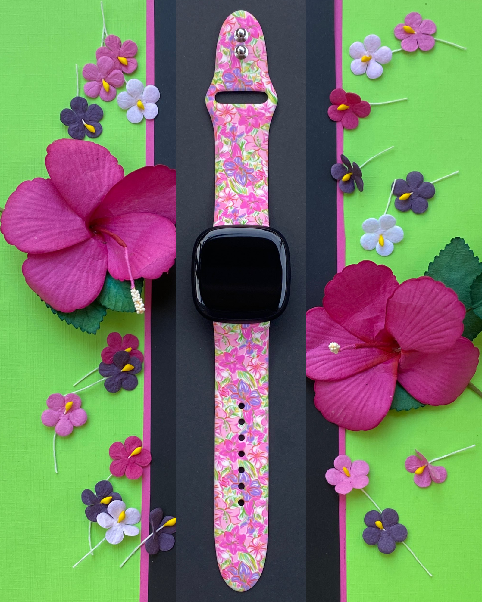 Lavender Tropics Fitbit Versa 3 Versa 4 Sense Sense 2 Watch Band