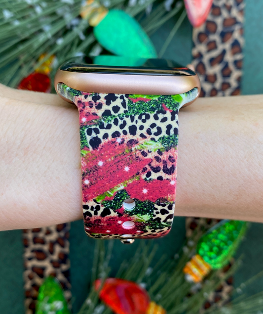 Christmas Leopard Watch Band For Apple Watch