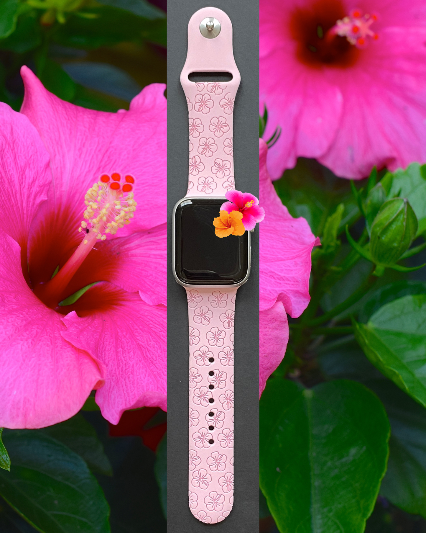 Blooming Hibiscus Watch Band For Apple Watch