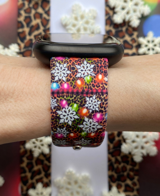 Christmas Lights Leopard Fitbit Versa 1/2 Watch Band