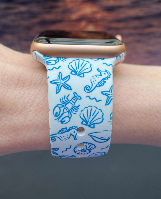 Blue Sea Life Watch Band For Apple Watch