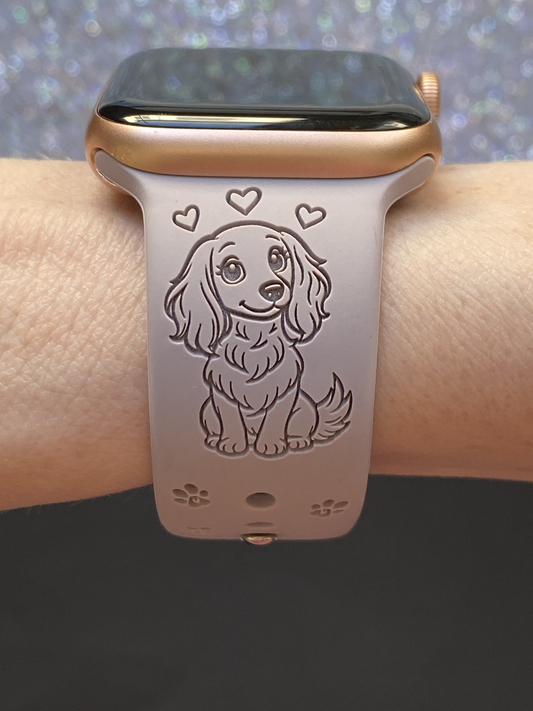 Long Haired Doxie Dachshund Dog Watch Band For Apple Watch