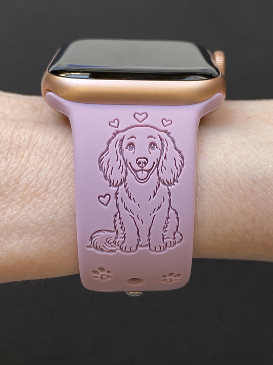 Long Haired Doxie Dachshund Dog Watch Band For Apple Watch
