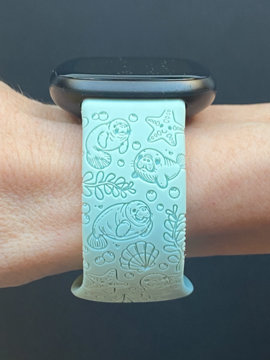 Manatees Fitbit Versa 3/Versa 4/Sense/Sense 2 Watch Band