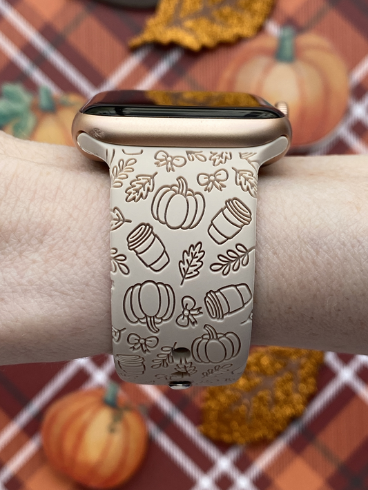Autumn Pumpkins and Bows Watch Band For Apple Watch