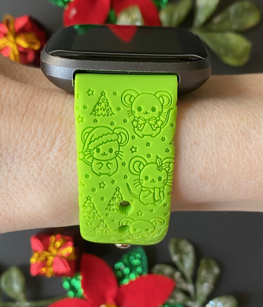 Christmas Mice Fitbit Versa 1/2 Watch Band