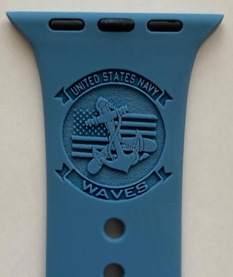 Navy Waves Watch Band For Apple Watch