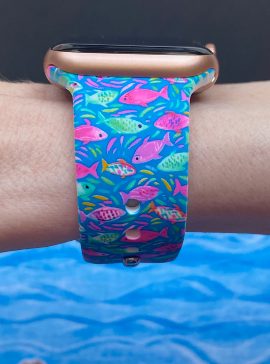 Neon Fish Watch Band For Apple Watch