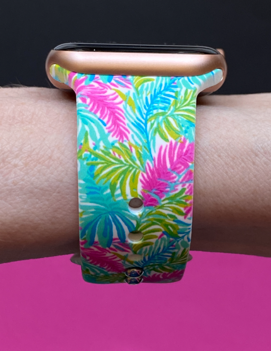 Neon Palm Fronds Watch Band For Apple Watch