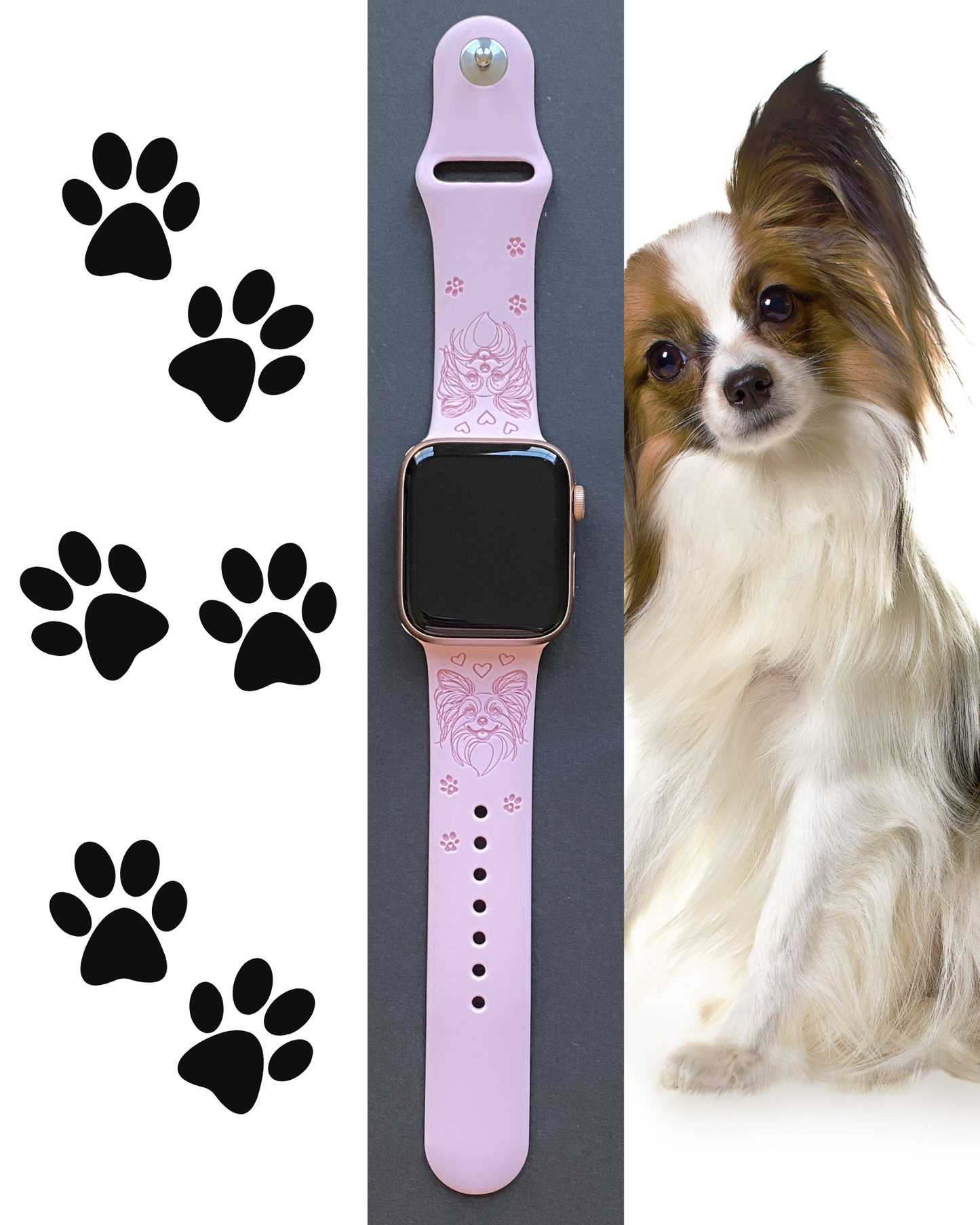 Papillon Dog Watch Band For Apple Watch