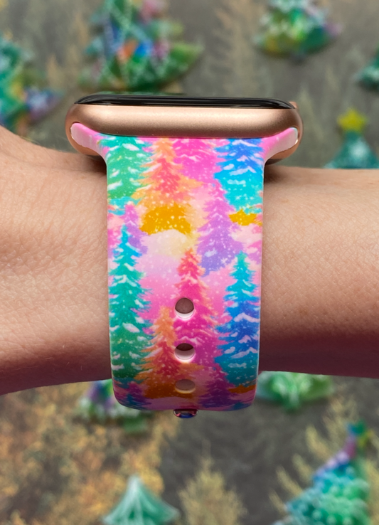 Pastel Christmas Tree Watch Band For Apple Watch