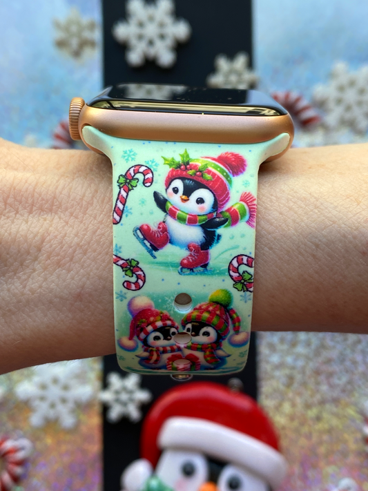 Frosty Winter Penguins Watch Band For Apple Watch