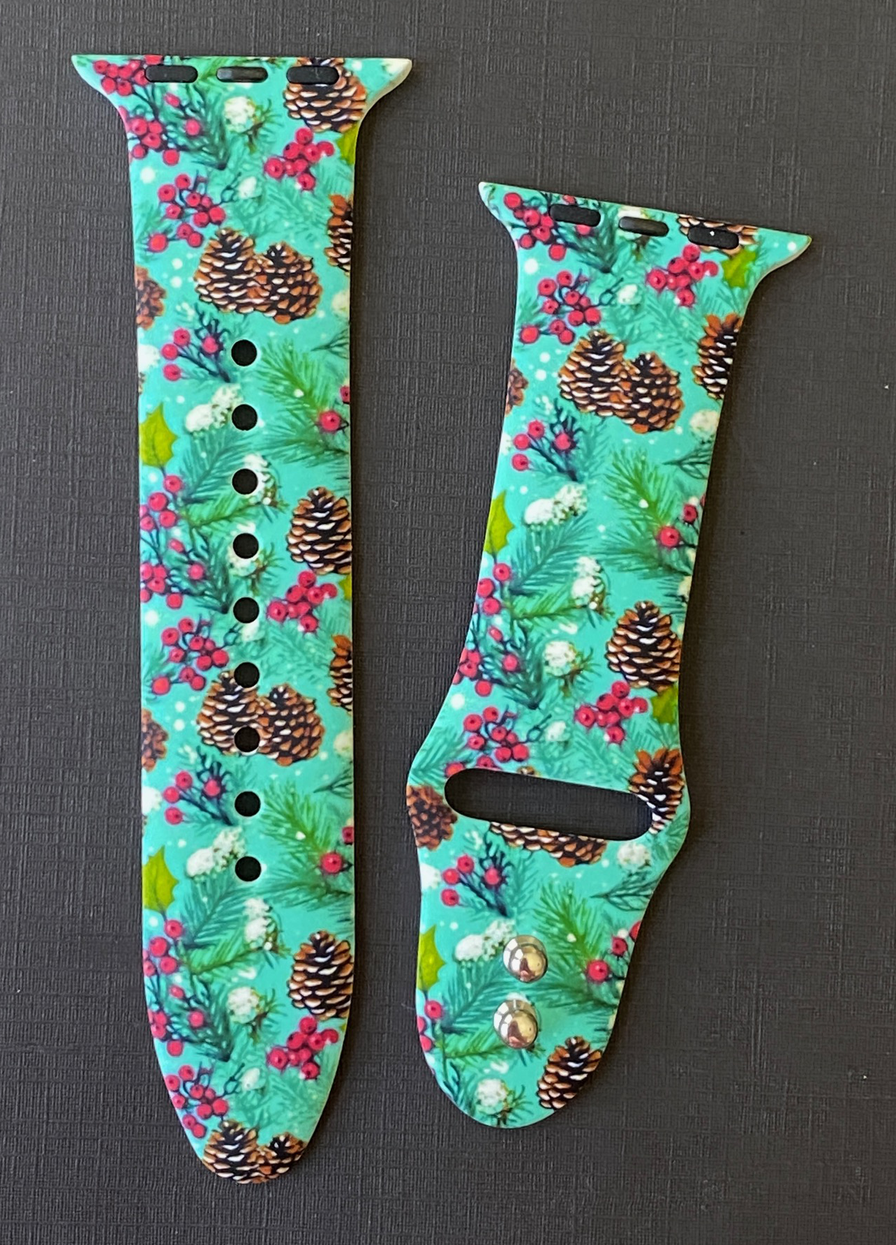 Winter Pine Cones Watch Band For Apple Watch