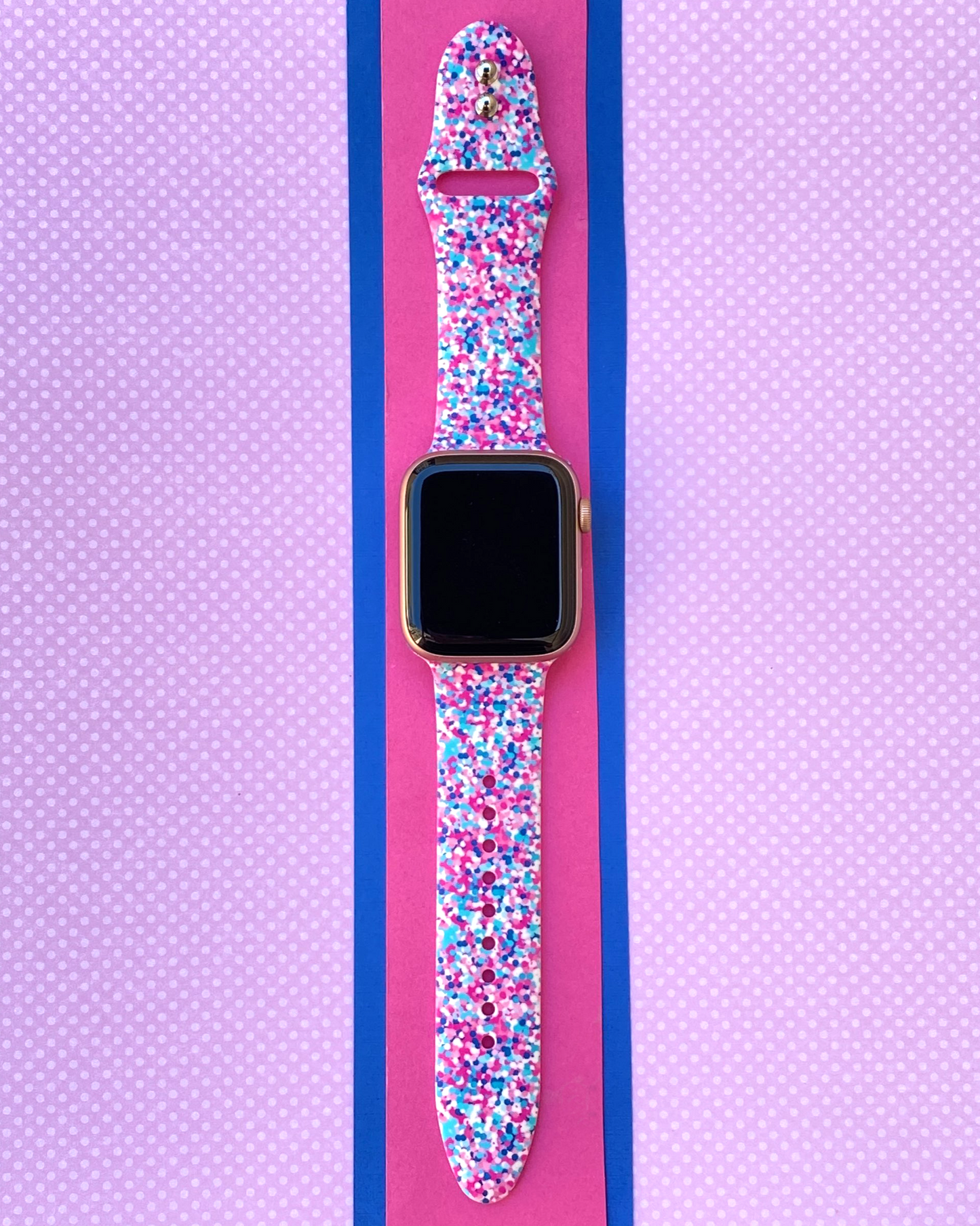 Bubble Gum Splatter Watch Band For Apple Watch