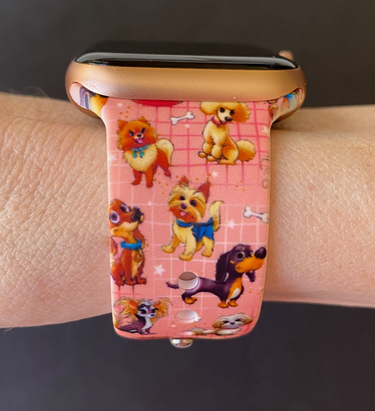 Pink Dogs Watch Band For Apple Watch