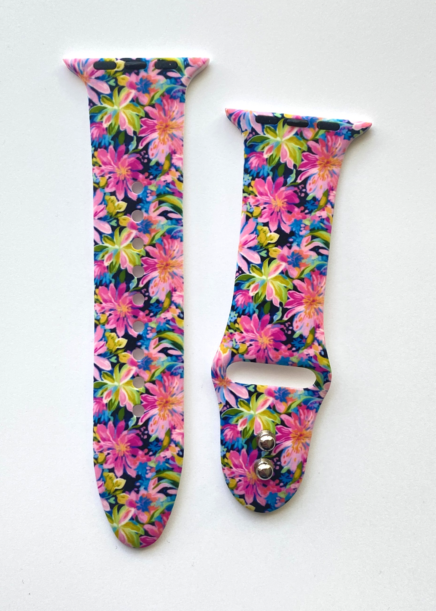 Pink Floral Watch Band For Apple Watch