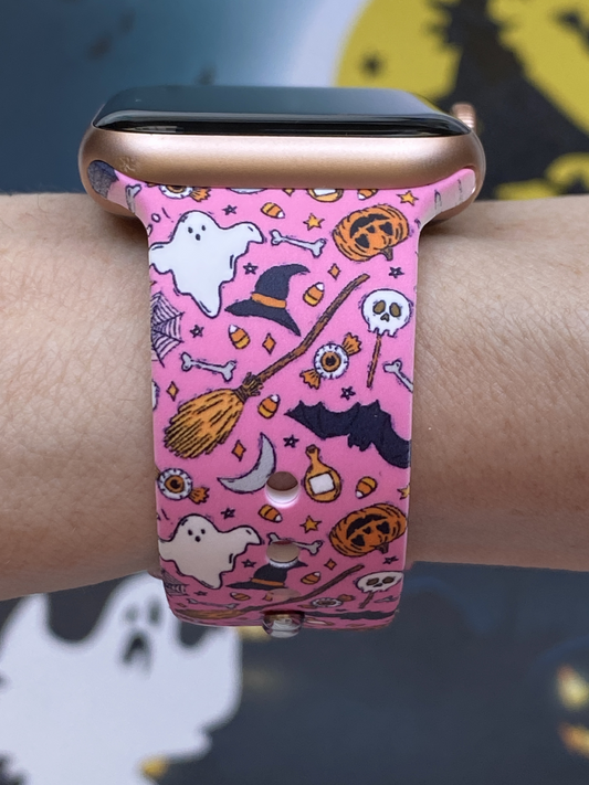 Pink Halloween Watch Band For Apple Watch