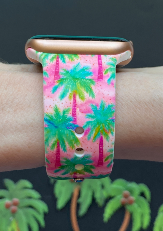 Pink Palms Watch Band For Apple Watch