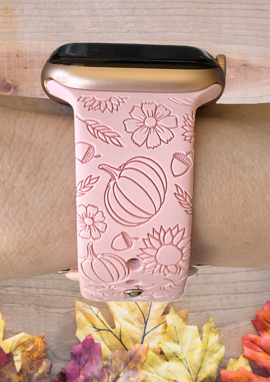 Pumpkin Floral Watch Band For Apple Watch