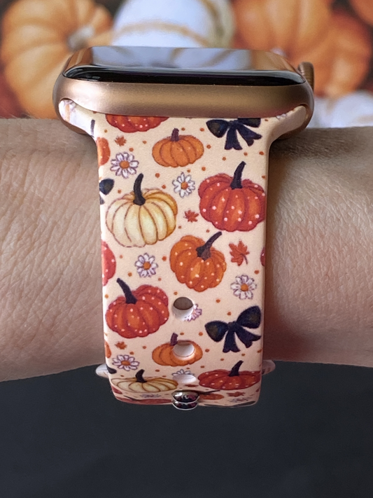 Pumpkin Bows Watch Band For Apple Watch