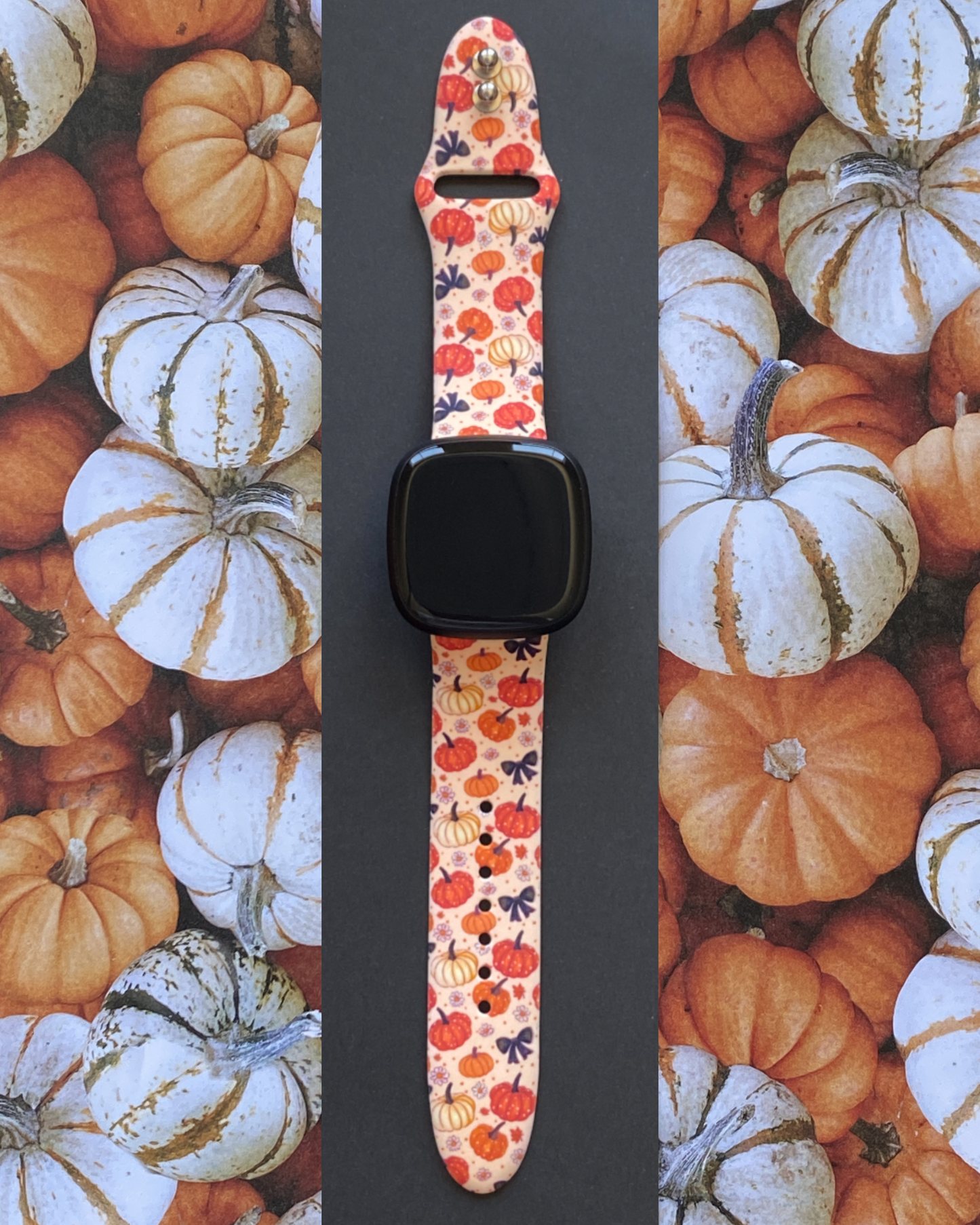 Pumpkin Bows Fitbit Versa 3/Versa 4/Sense/Sense 2 Watch Band