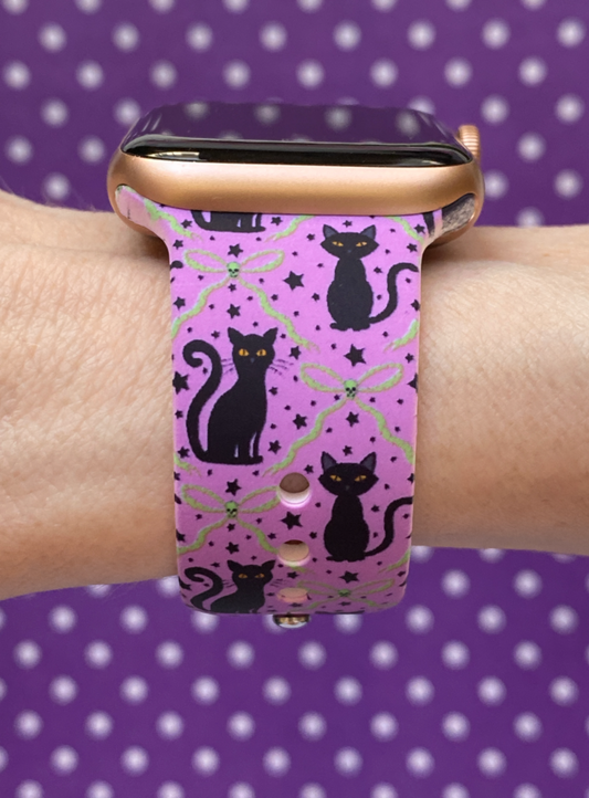 Spooky Black Cats Watch Band For Apple Watch