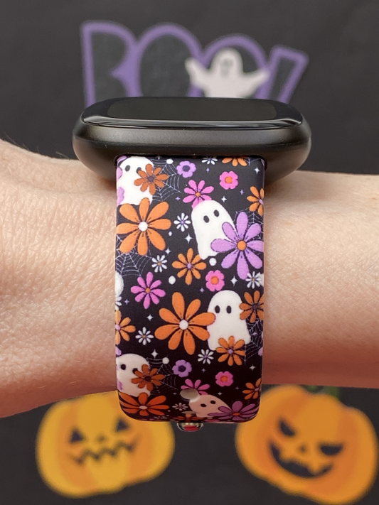 Fa-Boo-Lous Ghostly Fitbit Versa 3/Versa 4/Sense/Sense 2 Watch Band
