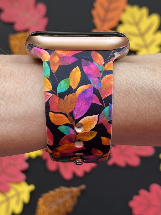 Colorful Fall Leaves Watch Band For Apple Watch