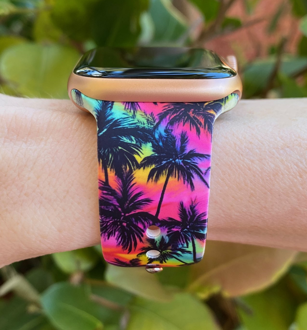 Neon Palms Watch Band For Apple Watch