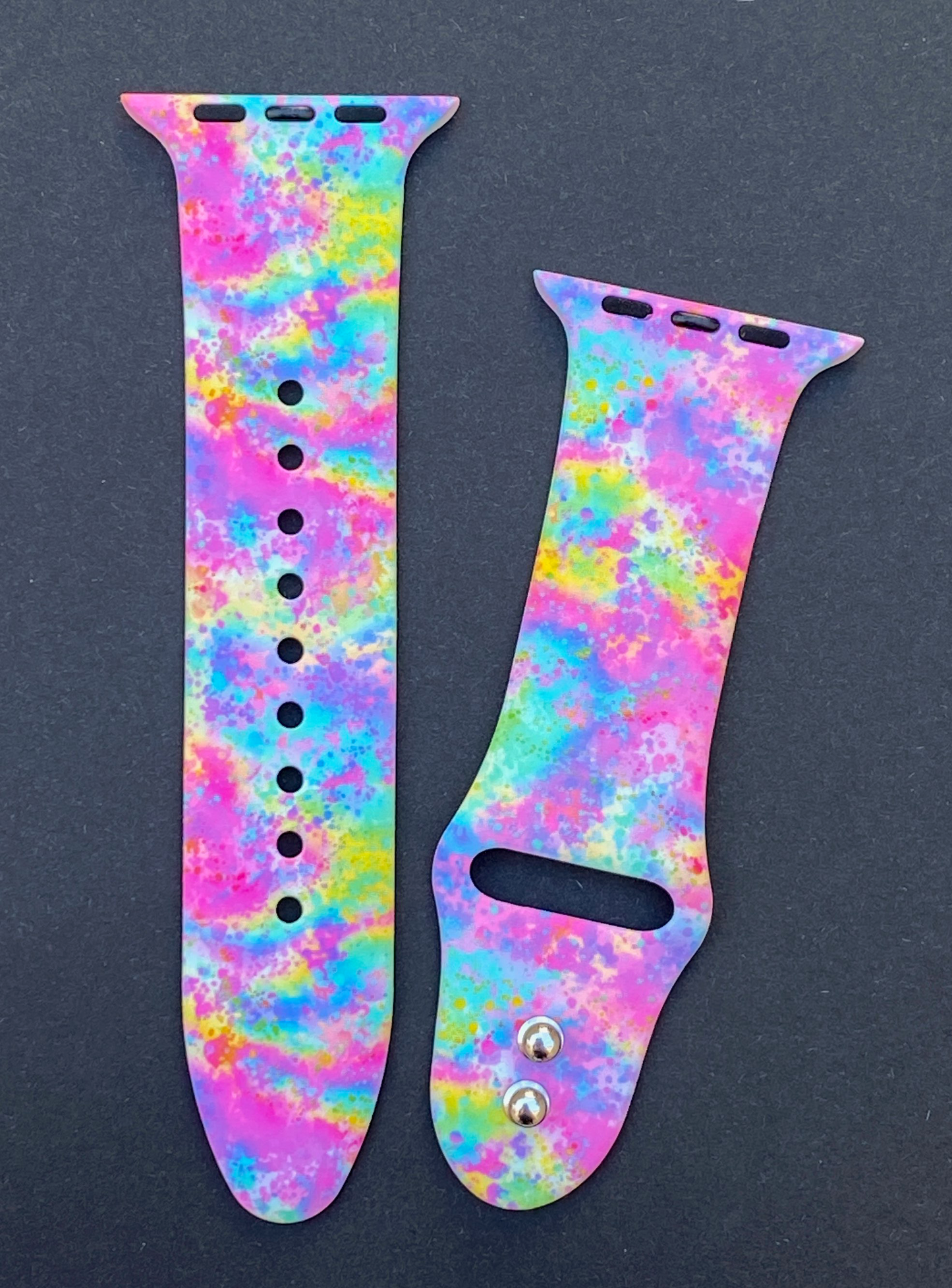 Rainbow Splatter Watch Band For Apple Watch