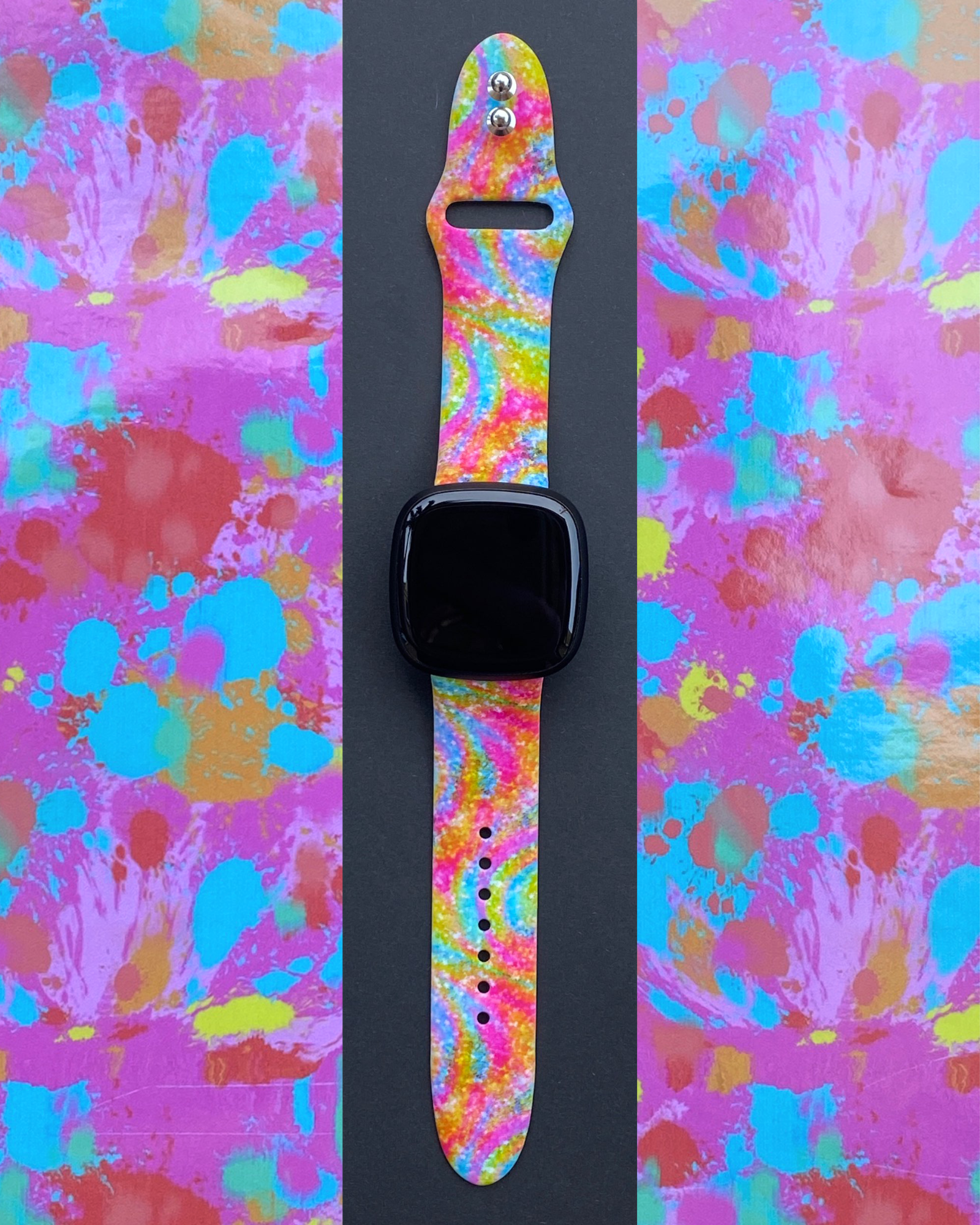 Rainbow fitbit versa 2 2025 band