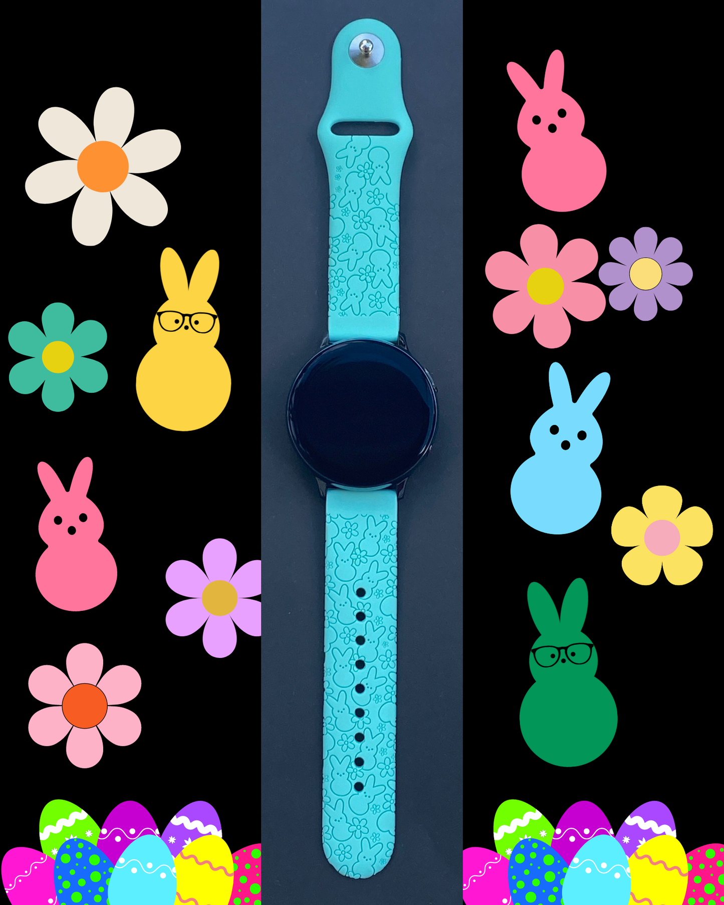 Easter Peeps Floral 20mm Samsung Galaxy Watch Band