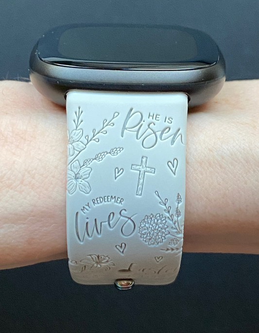 Easter Faith Floral Fitbit Versa 3/Versa 4/Sense/Sense 2 Watch Band