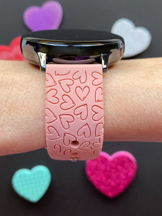 Scattered Hearts 20mm Samsung Galaxy Watch Band