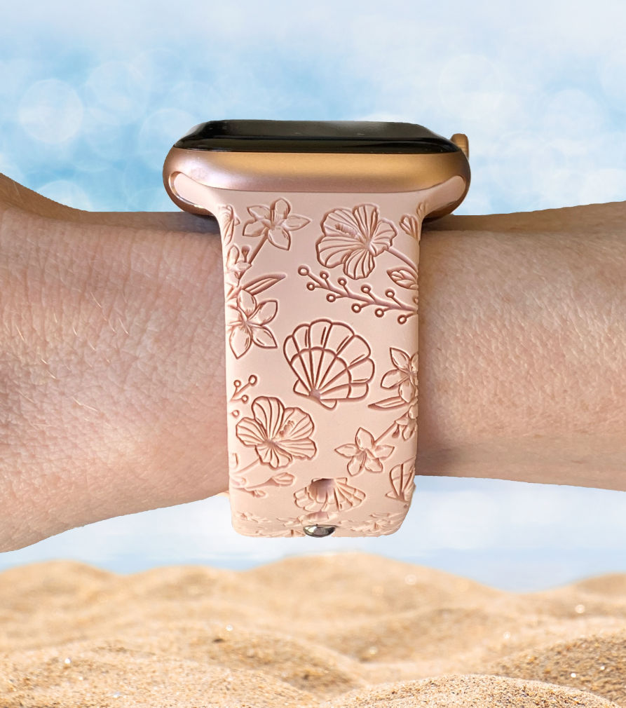 Seashell Floral Watch Band For Apple Watch