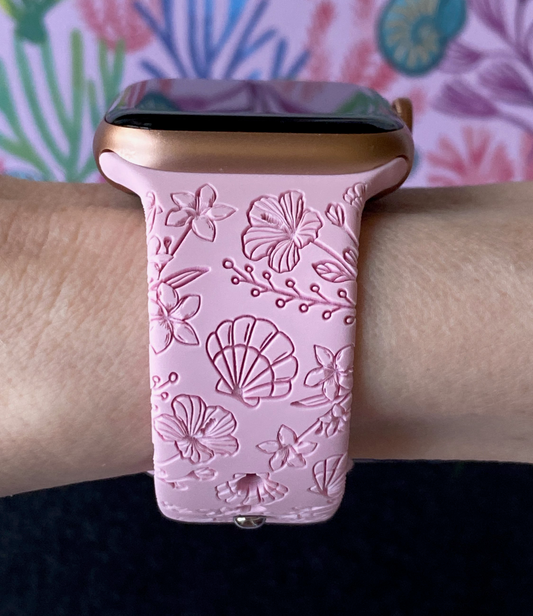 Seashell Floral Watch Band For Apple Watch