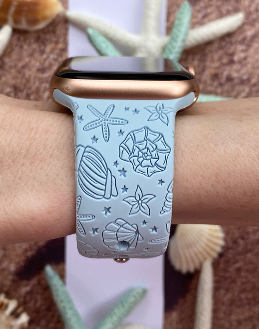 Seashells and Stars Beach Watch Band For Apple Watch