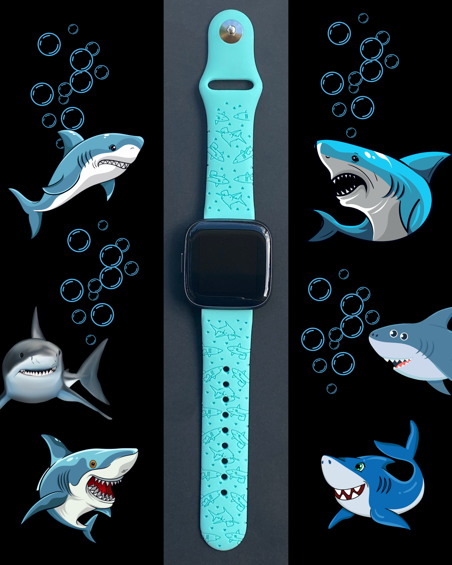 Sharks Fitbit Versa 1/2 Watch Band