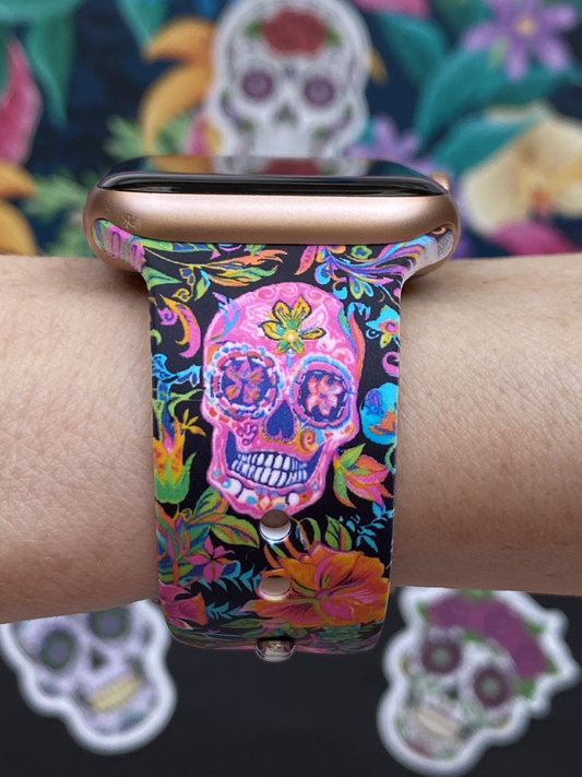 Festive Skulls Watch Band For Apple Watch