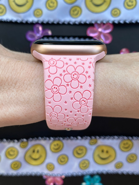 Smiley Flowers Watch Band For Apple Watch