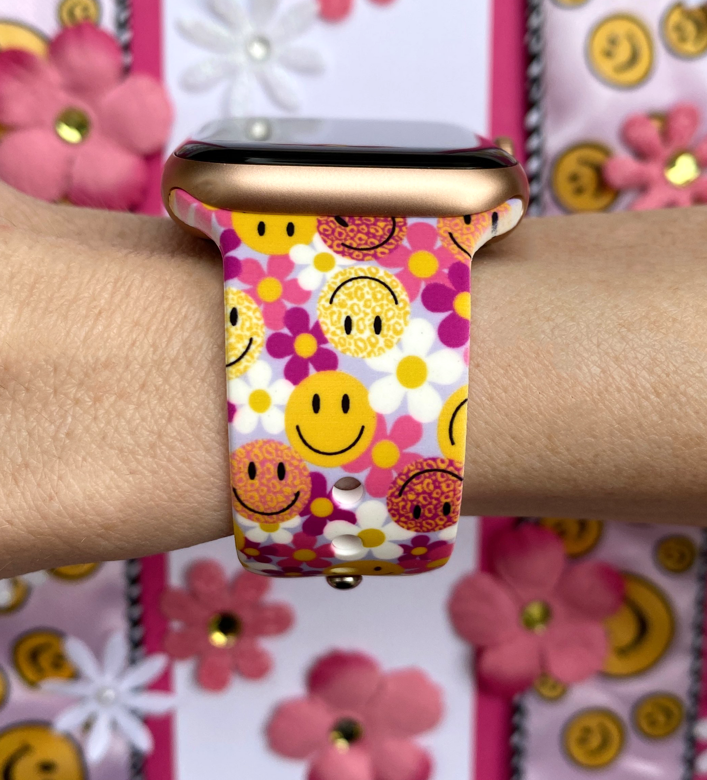 Smiley Floral Apple Watch Band