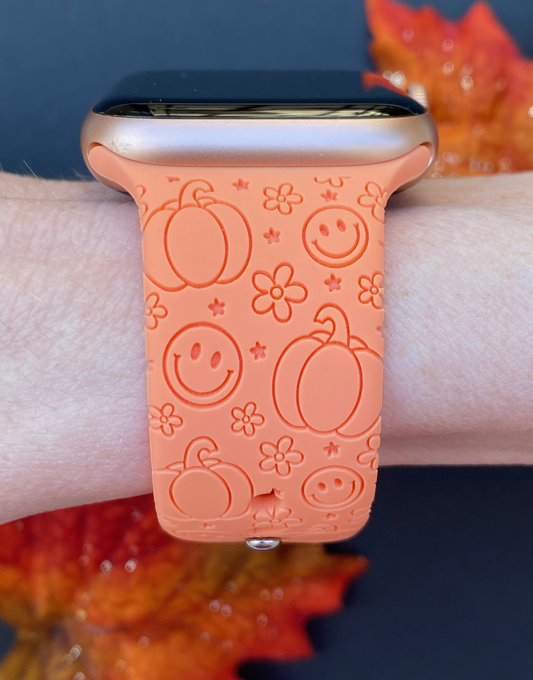 Smiley Pumpkins Watch Band For Apple Watch