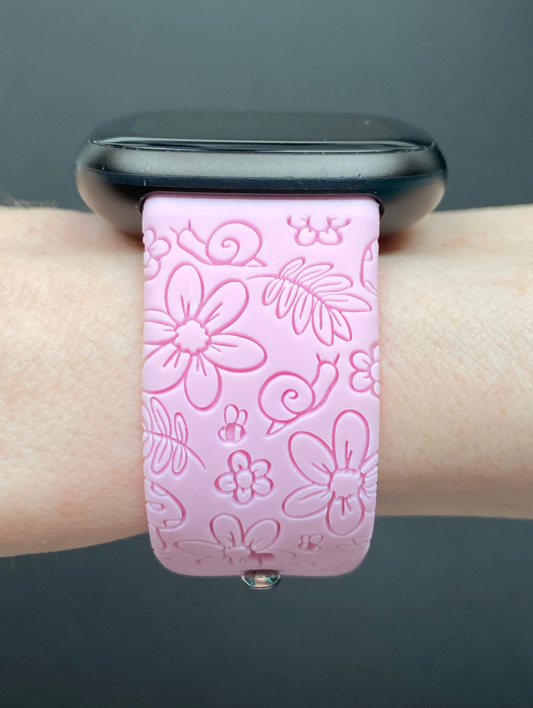 Blooms and Snails Fitbit Versa 3/Versa 4/Sense/Sense 2 Watch Band