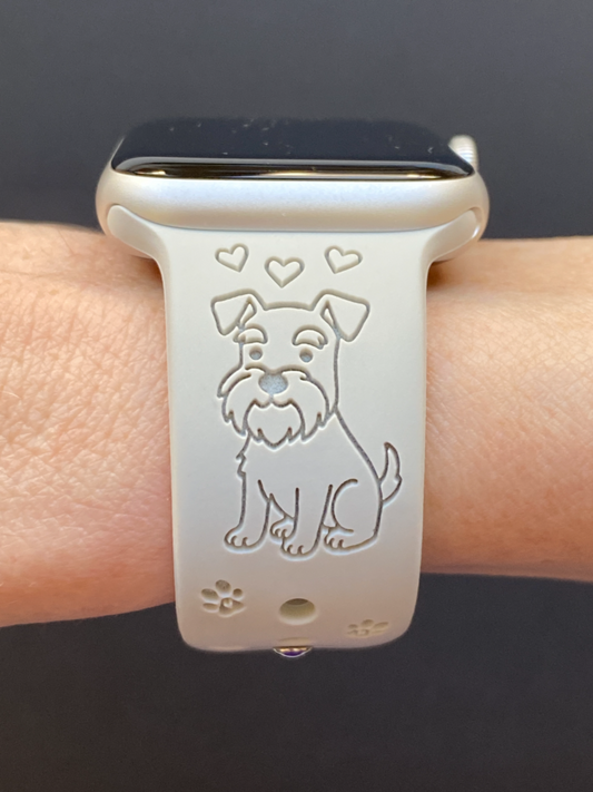 Cute Schnauzer Dog Watch Band For Apple Watch