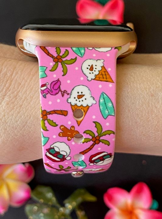 Tropical Winter Watch Band For Apple Watch