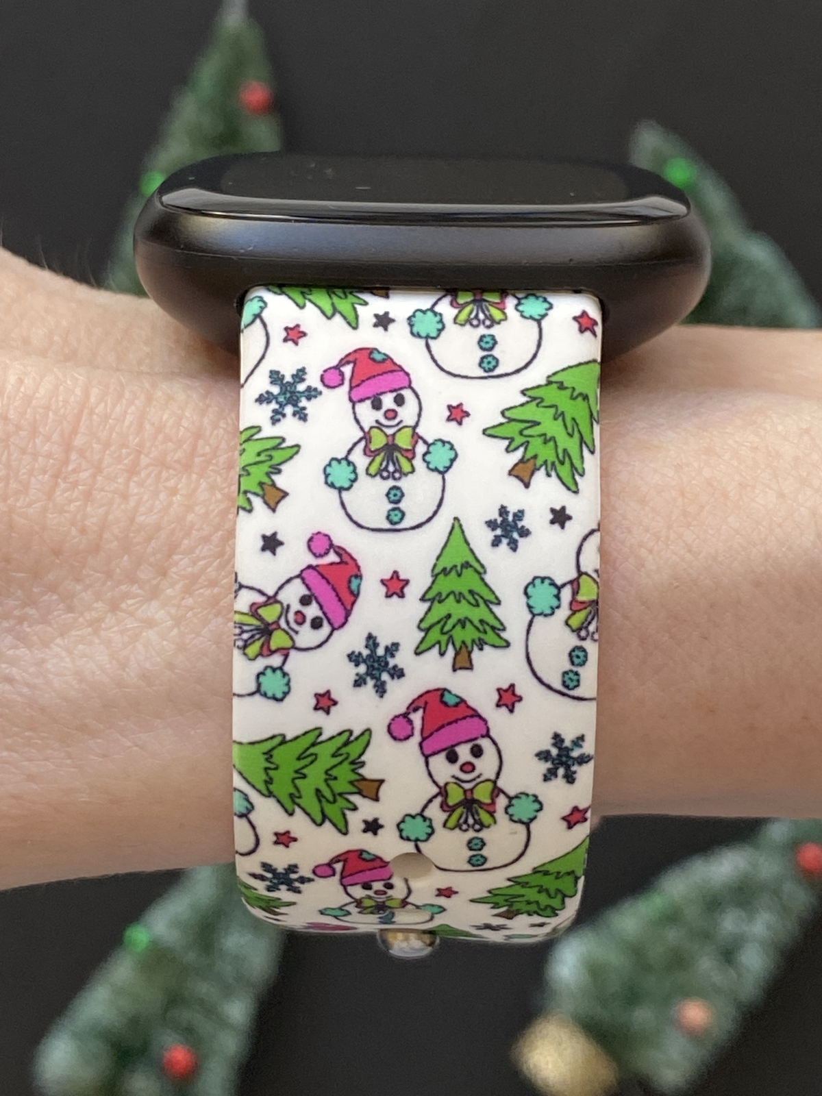 Chilly Snowman Fitbit Versa 3/Versa 4/Sense/Sense 2 Watch Band