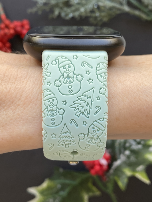 Winter Snowman Fitbit Versa 3/Versa 4/Sense/Sense 2 Watch Band